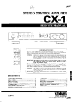 Yamaha CX-1 - Service Manual 